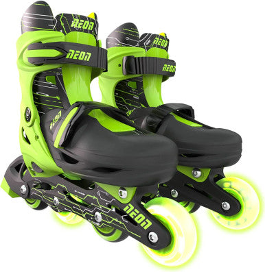 Yvolution Neon Combo Skates Size 3–6 – Green | T10G4