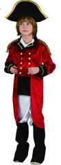 Captain Pirate Costume (Long Jacket, Pants, Captain Hat, Boots) - Small Size (110–120 cm) | 091203