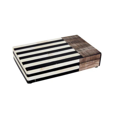 Karaca Home Black Stripe Bone Box [20x13cm] |  300.01.01.2465