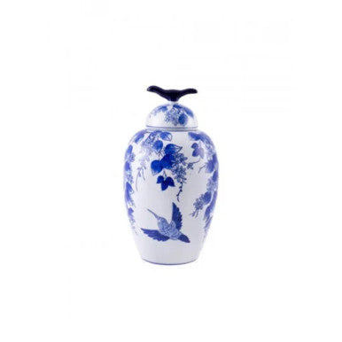 Karaca Elvira Vase, Blue And White – [38x20x20cm] |  300.01.01.2498