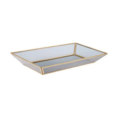 Karaca Home Line Glass Tray, 30x18cm, Black Gold |  300.21.02.0169