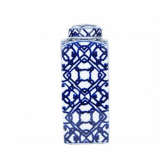 Karaca Home Deco Blue White Ceramic Rectangular Cube 37cm |  300.21.02.0176