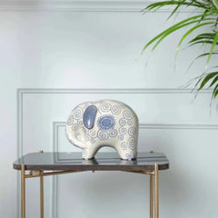 Karaca Home Blue White Elephant Figurine – [21x16cm] |  300.21.02.0180