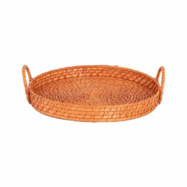 Karaca Home Rattan Decorative Tray Brown 35cm | 300.21.02.0280