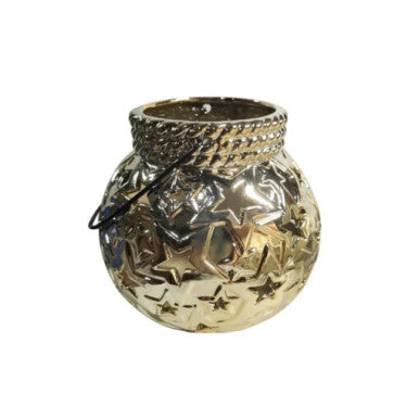Karaca Home Star Ceramic Candle Holder Gold [14x14cm] |  300.21.02.0355