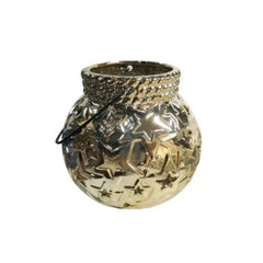 Karaca Home Star Ceramic Candle Holder Gold [14x14cm] |  300.21.02.0355