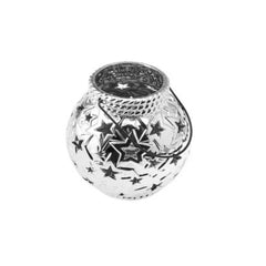 Karaca Home Star Ceramic Candle Holder Silver [14x14cm]  |  300.21.02.0357