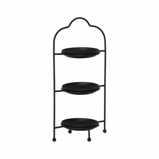 Karaca Home Colmar 3 Floor Service Plate [Black] |  300.22.02.0177