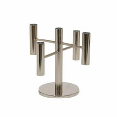 Karaca Home Glenna 5 Candlesticks Stainless Steel [22.75cm] Silver |  300.22.02.0591