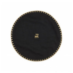Karaca Home 50th Year 6Pcs Round Placemat [Black-Gold] 38cm | 300.22.02.0982