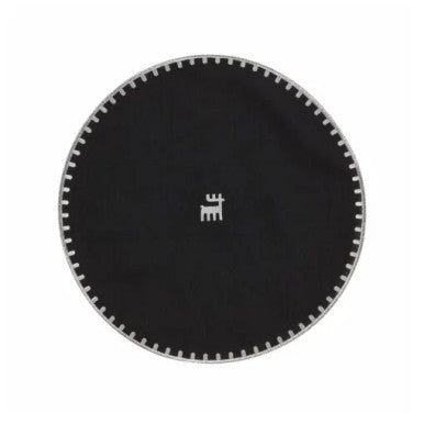 Karaca Home 50th Year 6Pcs Round Placemat [Black-Silver] 38cm | 300.22.02.0983