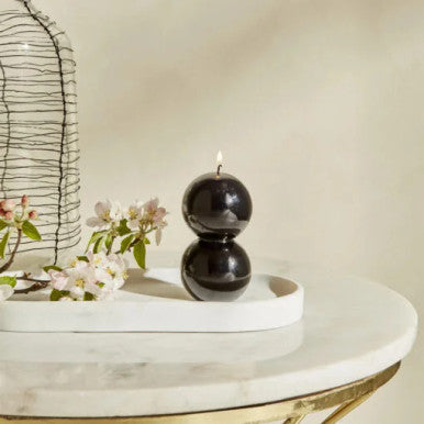 Karaca Home Roll Bubble 2 Shaped Candles Black – [4x15cm] |  300.23.01.0256