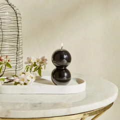 Karaca Home Roll Bubble 2 Shaped Candles Black – [4x15cm] |  300.23.01.0256