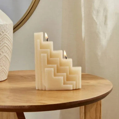Karaca Home Stairs Candle – [12x14cm] – Peach Paraffin | 300.23.01.0268