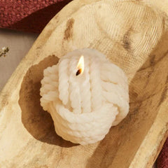 Karaca Home Rope Candle [6x6cm] – Cream Paraffin |  300.23.01.0274