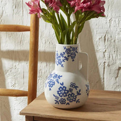Karaca Home Cannes Vase – [16,7×16,7×22,9cm] Blue White |  300.23.01.0302