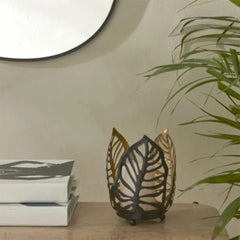 Karaca Home Timber Candle Holder [15x12x12cm] Metal | 300.23.01.0322