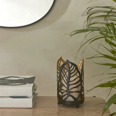 Karaca Home Timber Candle Holder Metal – [9.5×9.3x16cm] |  300.23.01.0323