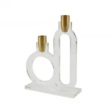 Karaca Home Lelia 2Pcs Acrylic Copper Candlestick – [22.5x17x6cm] |  300.23.01.0336