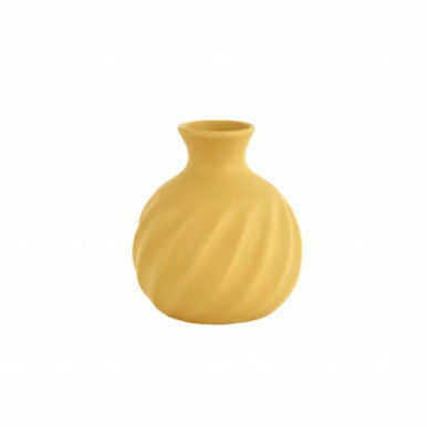 Karaca Home Velma Ceramic Vase Yellow – [8.5×8.5×9.4cm] | 300.23.01.0542