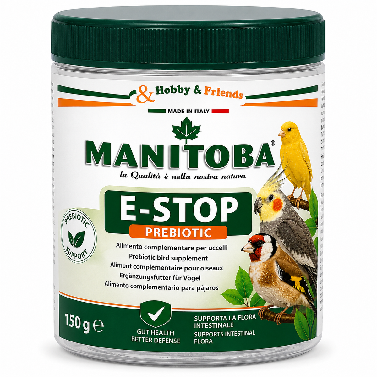 Manitoba E-Stop Prebiotic Bird Supplement 150 g | 22611