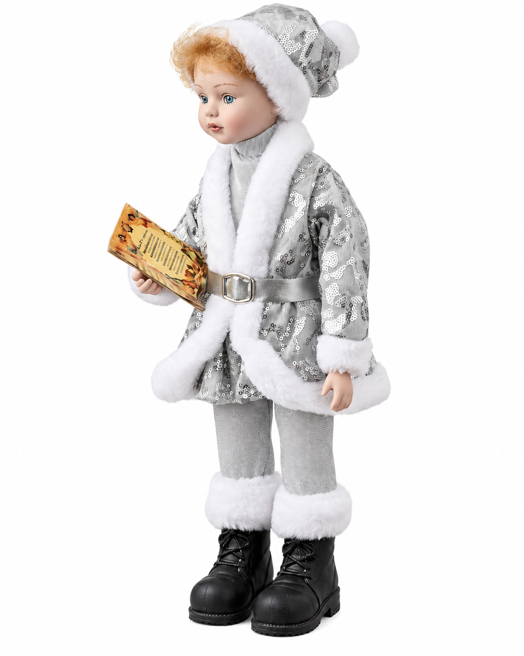 Christmas Caroling Doll Decoration Silver | CK9184-16CA