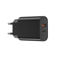 WIWU PD+QC Charger, EU Plug Wi-U002 Black | WI-U002-BLK