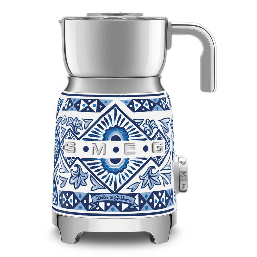 Smeg Milk Frother Dolce and Gabbana Blu Mediterraneo | MFF01DGBEU