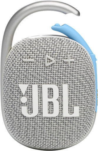 JBL Clip 4 Eco Ultra-Portable Waterproof Speaker -  White | JBLCLIP4ECOWHTAM