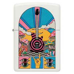 Zippo Retro Music Design White Matte Windproof Pocket Lighter | 46167