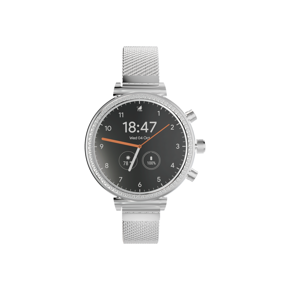 Heatz 1.28 inch super AMOLED smart watch - Silver | HW20
