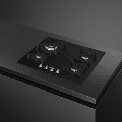 SMEG Gas Hob 60cm 4 Burners Classica Black Glass | PV364N