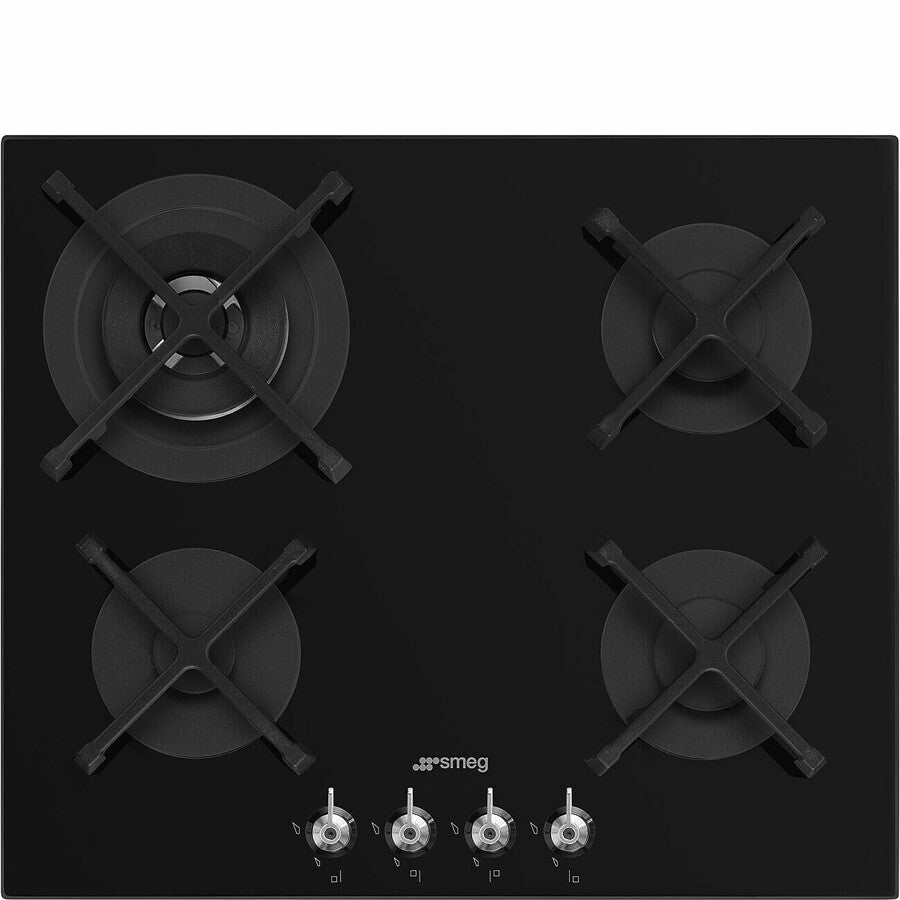 SMEG Gas Hob 60cm 4 Burners Classica Black Glass | PV364N