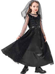 Carnival Costume for Children, Girl in Black (Dress, Head Accessories) | 098980