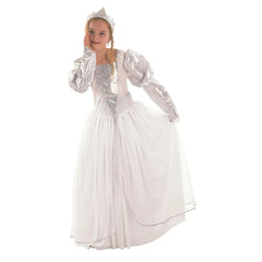 Dress Princess White Costume (Dress, Hair Ornament) | 008765
