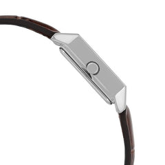 Casio Women 3H Watch - Silver / White / Brown | LTP-V007L-7E2UDF