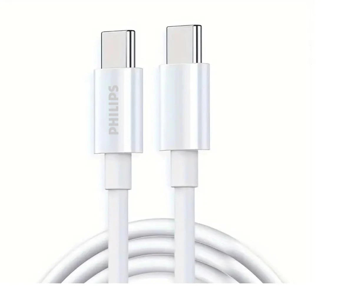 Philips USB-C to USB-C Cable 60W 1m - White | DLC2041C/70