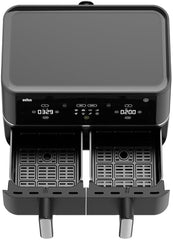 Braun TwinCook 5 Dual Basket Air Fryer - Black | TD30IBK