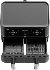 Braun TwinCook 5 Dual Basket Air Fryer - Black | TD30IBK