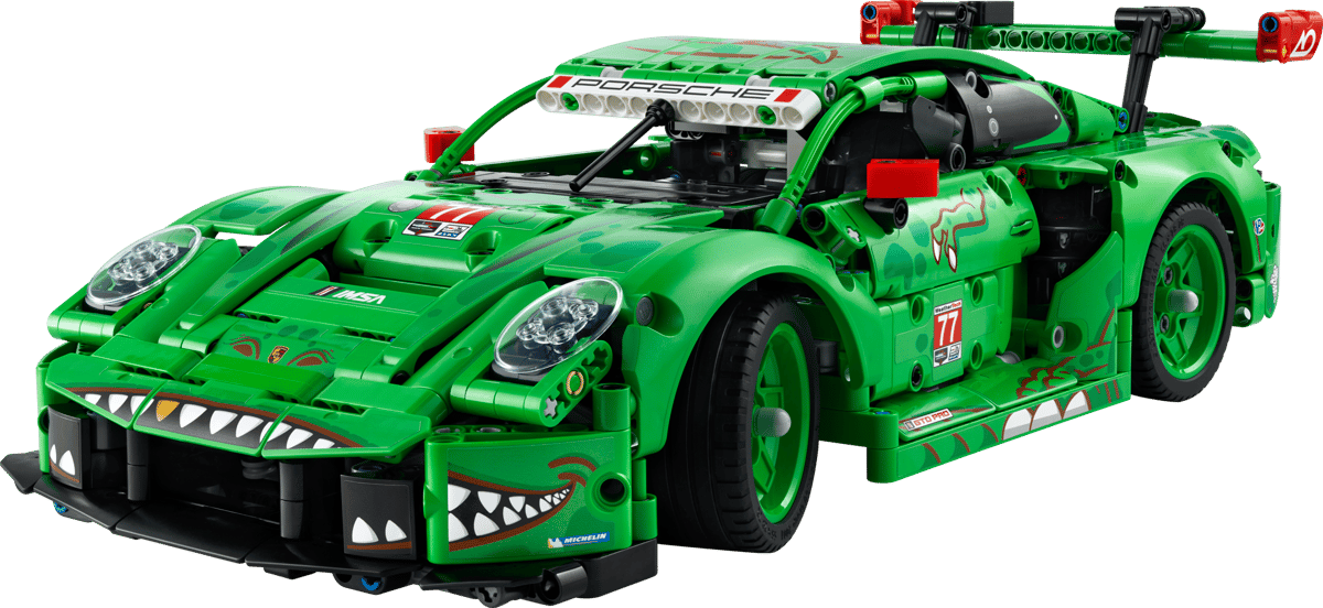 LEGO Technic Porsche 911 GT3 R REXY AO Racing Car 1,313-Piece Building Set - Dinosaur Design | 42224
