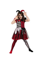 Girls Wicked Clown Costume (Dress, Headband) | 091087