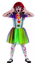 Bloody Baby Clown Costume (Dress, Wig) | 091094