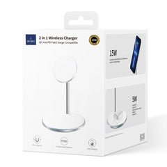 WIWU Wi-W019 15W Magnetic Wireless Charger White | WI-W019-WT