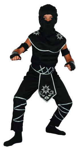 Black Ninja Costume (Pants, Shirt, Arm Bands, Sleeves, Belt) | 091319