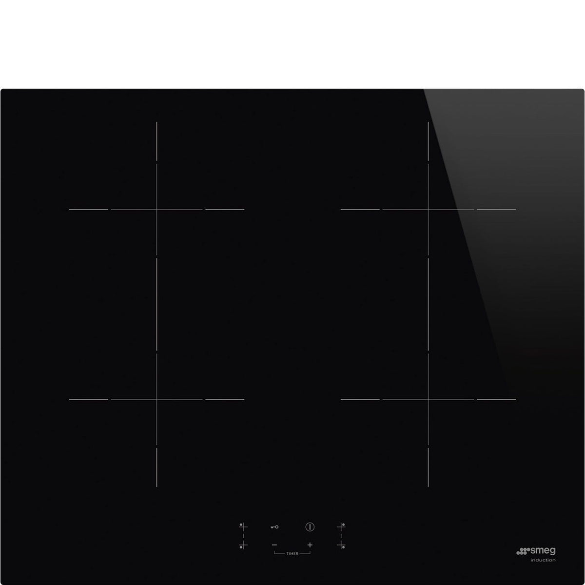 SMEG Induction Hob 60cm 4 Cooking Zones Black | SIB2641D