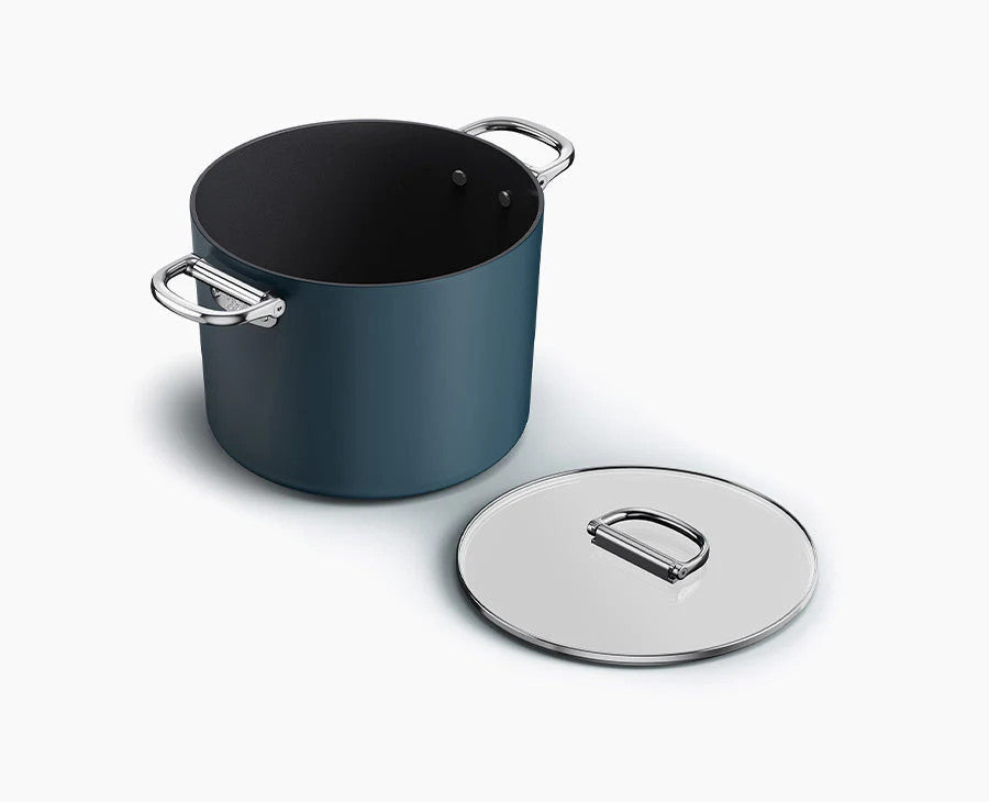 Joseph Joseph Space Folding Handle Ceramic Non-Stick 25cm Blue Stock Pot & Lid | 45045