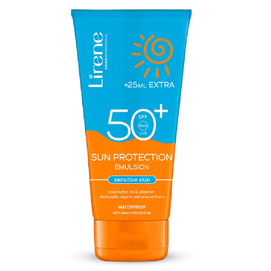 Lirene Sun Protection Body Emulsion For Sensitive Skin SPF50 - 150+25ml