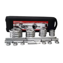 York Fitness 50KG Chrome Dumbbell Set