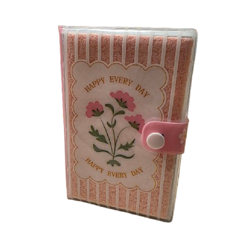 Notebook - Happy Everyday - 21.5x14.5cm - Pink | D341