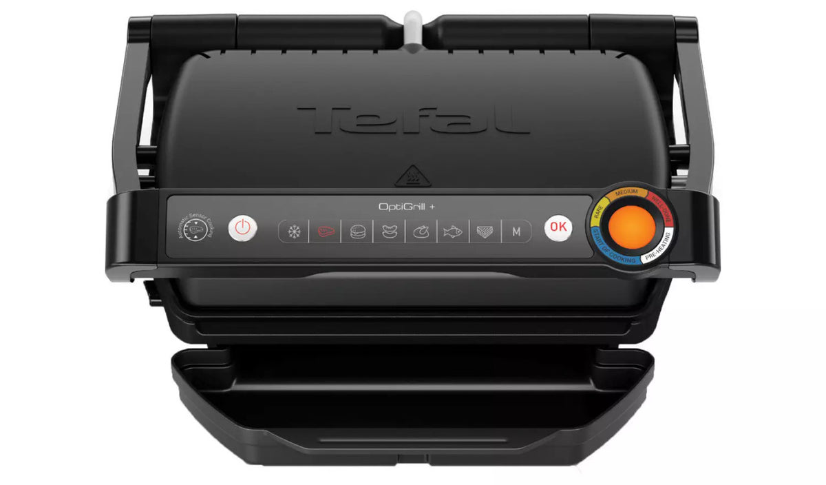 Tefal OptiGrill+ Intelligent Contact Grill + Free 6 Skewers Set - Black | GC7178G1